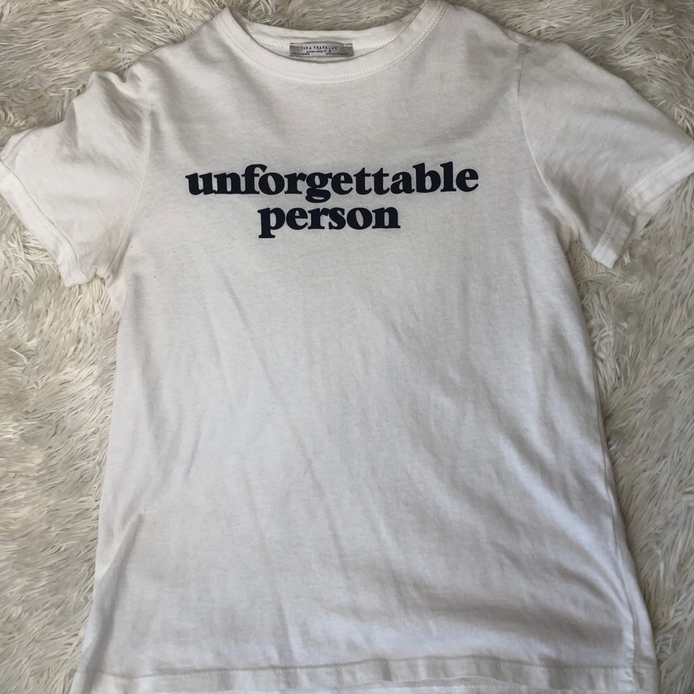 ZARA TRAFALUC COLLECTION UNFORGETTABLE PERSON TEE